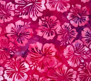 batik hibiscus rose